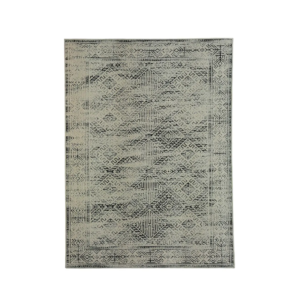 EMINZA Tapis de salon rectangulaire jacquard (140 x 200 cm) Zahra Noir Best