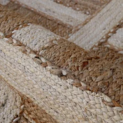EMINZA Tapis de salon rectangulaire jute tissée main (140 x 200 cm) Akira Marron Sale