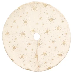 JJA Tapis de sapin (D90 cm) Étoiles Célestes et doré Ivoire Online