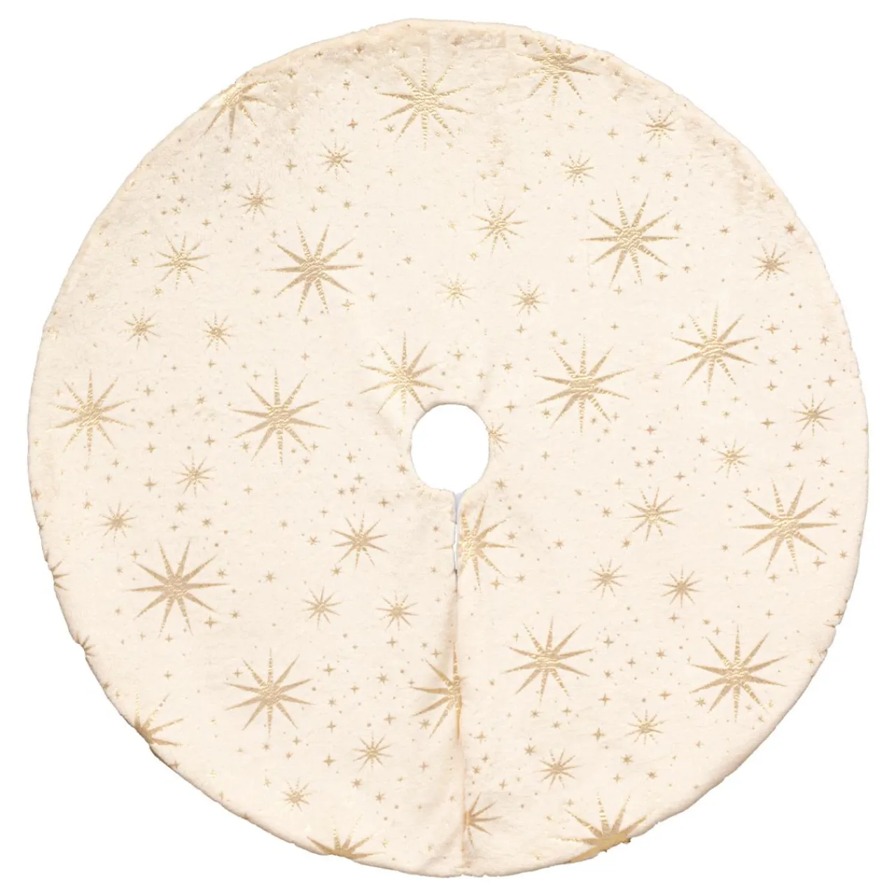 JJA Tapis de sapin (D90 cm) Étoiles Célestes et doré Ivoire Online