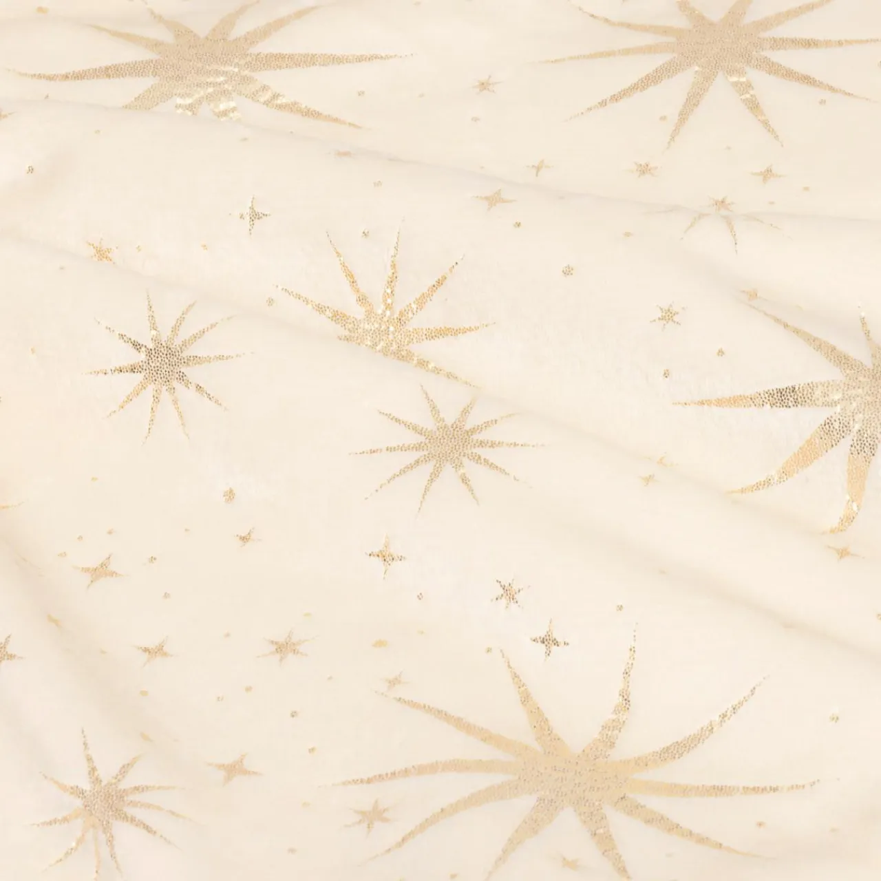 JJA Tapis de sapin (D90 cm) Étoiles Célestes et doré Ivoire Online