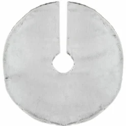 Feeric Lights & Christmas Tapis de sapin rond (D90 cm) Fourrure d'hiver Gris New