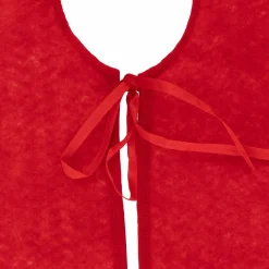Feeric Lights & Christmas Tapis de sapin rond (D90 cm) Père Noël rigolo Rouge