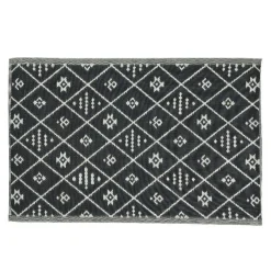 #N/A Tapis d'extérieur rectangulaire (180 x 120 cm) Inca Noir Outlet