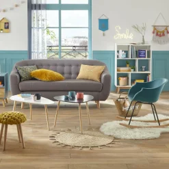 Atmosphera createur d'interieur for kids Tapis fausse fourrure (150 x 90 cm) Oslo Ivoire Blanc New