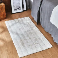 EMINZA Tapis fausse fourrure (60 x 120 cm) Toronto Ivoire Online