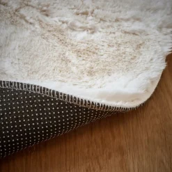 EMINZA Tapis rond fausse fourrure (80 cm) Finn Blanc Best