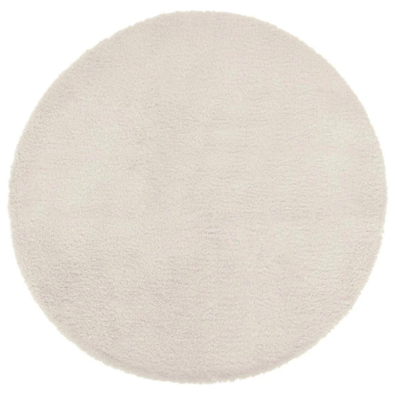 Atmosphera, cru017dateur d'intu017drieur Tapis rond fausse fourrure (80 cm) Jona Ivoire Hot