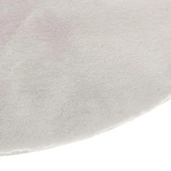 Atmosphera, cru017dateur d'intu017drieur Tapis rond fausse fourrure (80 cm) Jona Ivoire Hot