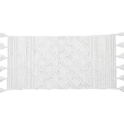 TENDANCE Tapis salon coton (45 x 90 cm) Gabriel Blanc New