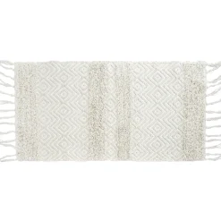 TENDANCE Tapis salon coton (45 x 90 cm) Rose Beige New
