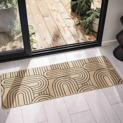 douceur d'intu017drieur Tapis tissé antidérapant (45 x 120 cm) Modul Noir Discount