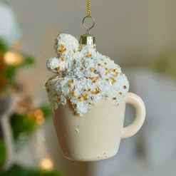 KAEMINGK Tasse à café à suspendre (H9 cm) Pailletée Crème Beige Discount