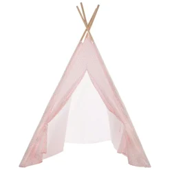 Atmosphera createur d'interieur for kids Tipi enfant bois et tissu (H160 cm) Dameo Rose