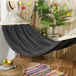#N/A Toile de hamac Nature douce foncé Gris