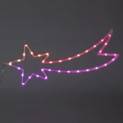 KOOPMAN Étoile filante lumineuse néon 35 LED H25 cm Star Multicolore Clearance
