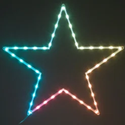 KOOPMAN Étoile lumineuse néon 45 LED H60 cm Star Multicolore Hot