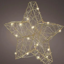 KAEMINGK Étoile lumineuse à piles 30 LED (H30 cm) Antartica Blanc chaud Clearance