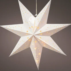 KAEMINGK Étoile lumineuse à piles Origami (H40 cm) Oria et chaud Blanc Hot