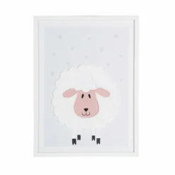 OSTARIA Toile murale enfant (30 x 40 cm) Mouton he Blanc Online