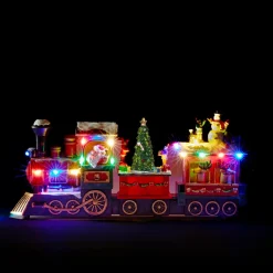 JJA Train de Noël animé et musical (H38 cm) Père Noël et ses lutins Multicolore Discount