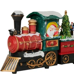 JJA Train de Noël animé et musical (H38 cm) Père Noël et ses lutins Multicolore Discount