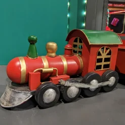 KAEMINGK Train de Noël en métal (58 cm) Wagons de marchandise Rouge Online