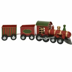 KAEMINGK Train de Noël en métal (58 cm) Wagons de marchandise Rouge Online