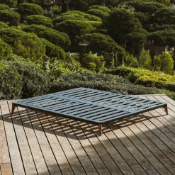 MOBELLIA Transat double en aluminium Monte Carlo Gris Anthracite Discount
