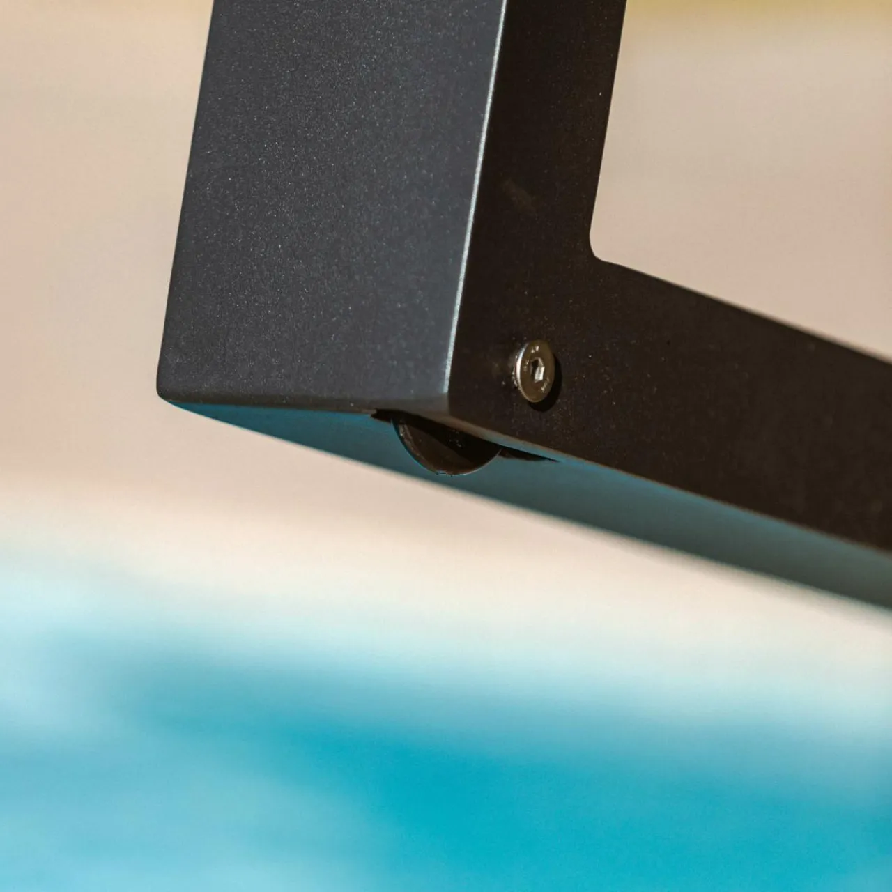 MOBELLIA Transat en aluminium Elba Gris Anthracite Outlet
