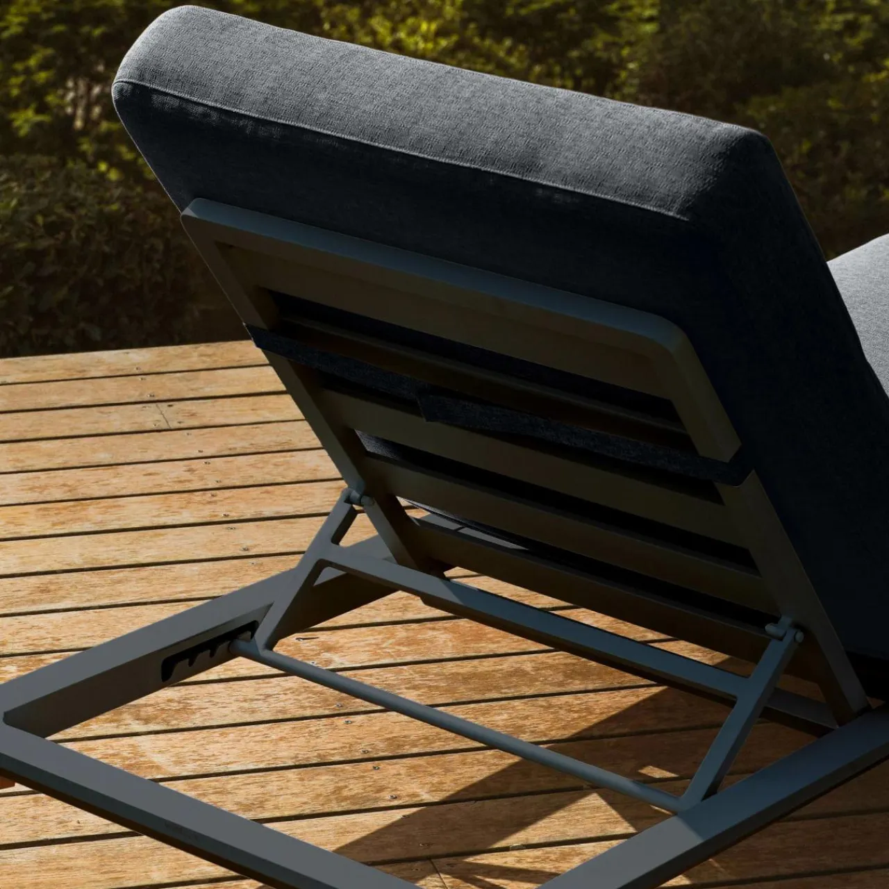 MOBELLIA Transat en aluminium Monte Carlo Gris Anthracite Discount
