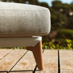 MOBELLIA Transat en aluminium Monte Carlo et taupe Blanc