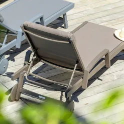 MOBELLIA Transat en aluminium Pirae Taupe