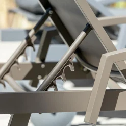MOBELLIA Transat en aluminium Pirae Taupe