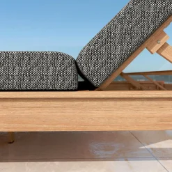 MOBELLIA Transat en bois d'acacia Bornéo Gris Anthracite Sale