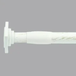 LUANCE Tringle autobloquante extensible (L110 - L200 cm / D22 mm) Carré Blanc Sale