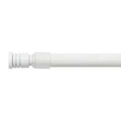 LUANCE Tringle autobloquante extensible ronde (L60 - 80 cm / D10 mm) Pia satiné Blanc Best