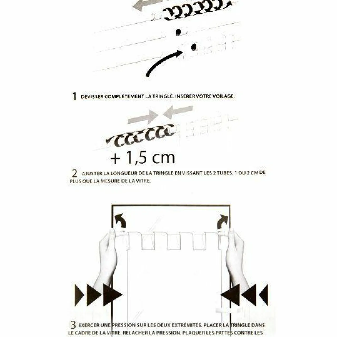 LUANCE Tringle extensible Fix'vit (80 à 120 cm) Blanc Best