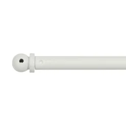 LUANCE Tringle voilage extensible ronde (L40 - 60 cm /D7 mm) Pietro mat Blanc Discount