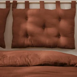 EMINZA Tête de lit coussin gaze de coton (80 x 50 cm) Gaïa Terracotta Outlet