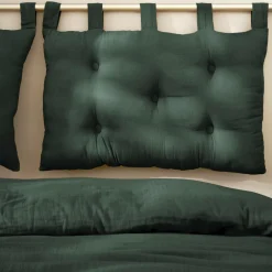 EMINZA Tête de lit coussin gaze de coton (80 x 50 cm) Gaïa Vert sapin Best
