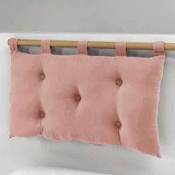 EMINZA Tête de lit coussin gaze de coton (80 x 50 cm) Gaïa Rose Pêche Outlet