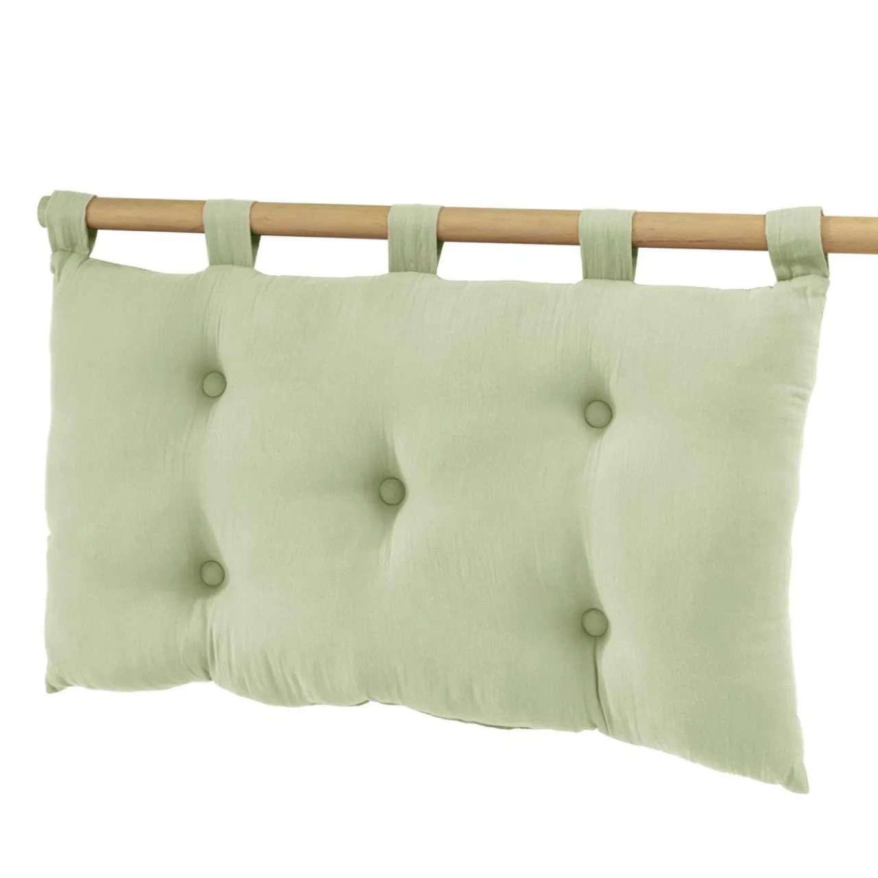 EMINZA Tête de lit coussin gaze de coton (80 x 50 cm) Gaïa Vert tilleul Discount