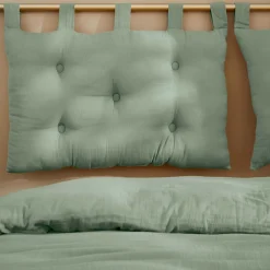 EMINZA Tête de lit coussin gaze de coton (80 x 50 cm) Gaïa Vert Eucalyptus Online