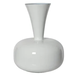 #N/A Vase en métal émaillé fait main (H23 cm) Cléa brillant Blanc Outlet