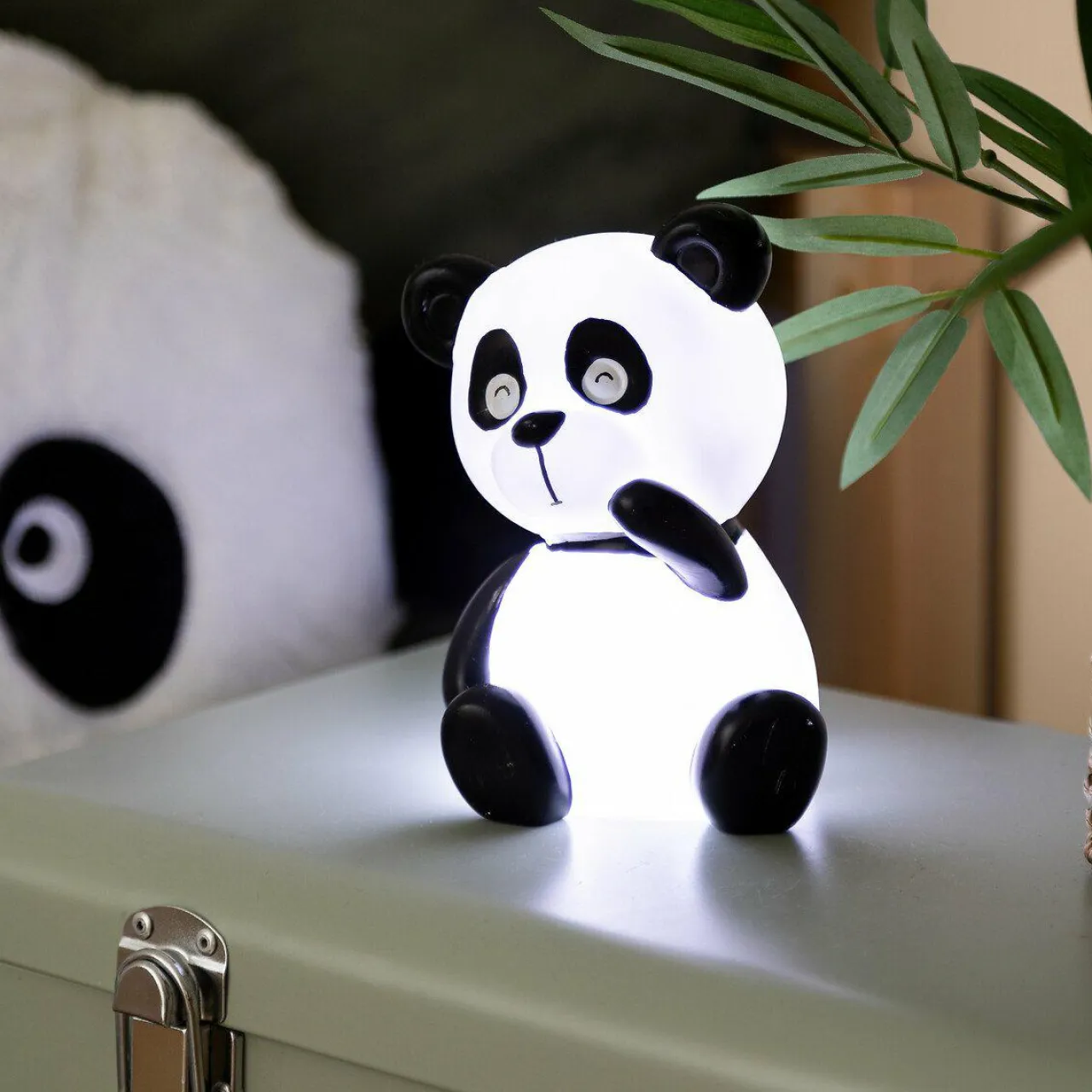 Atmosphera cru017dateur d'intu017drieur for kids Veilleuse enfant à piles (10 x 13,5 cm) Panda e Noir New