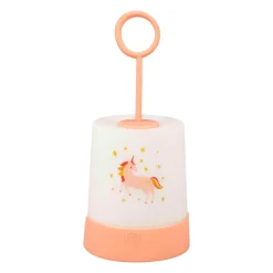 OSTARIA Veilleuse nomade enfant piles (18,8 cm) Licorne Rose