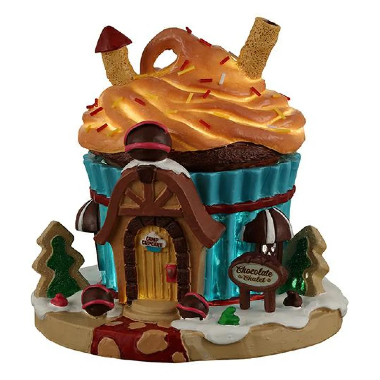 LEMAX Village de Noël lumineux à piles Chalet en chocolat Best