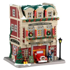 LEMAX Village de Noël lumineux Caserne de pompiers de Liberty Trail Hot