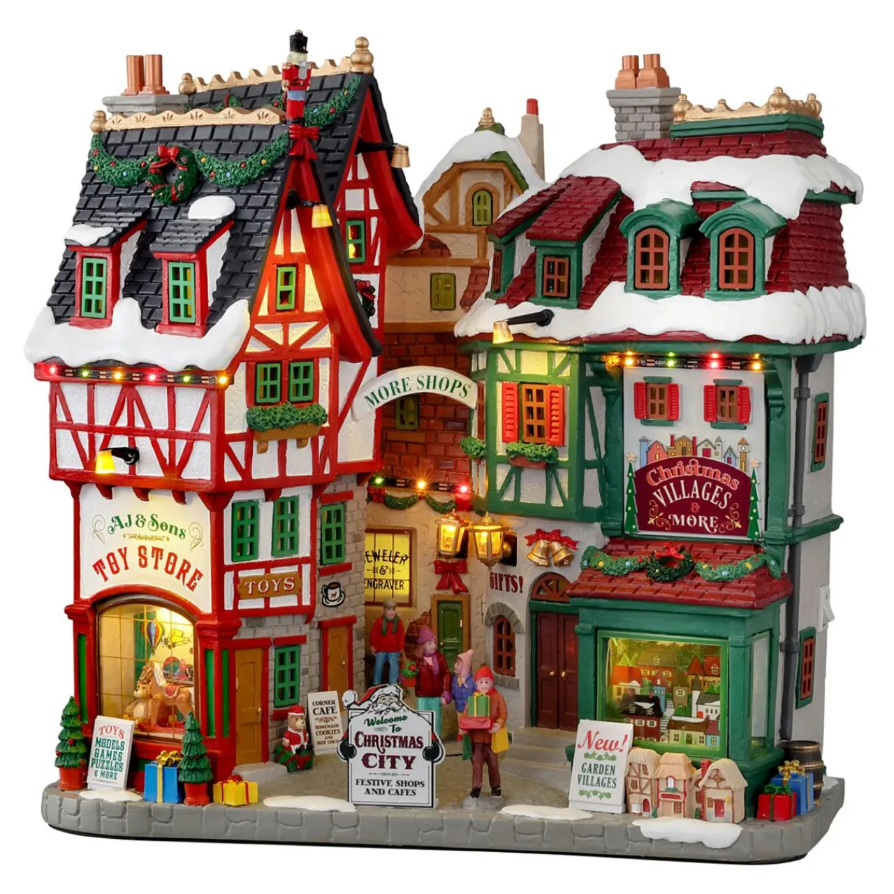 LEMAX Village de Noël lumineux à piles Christmas City Online